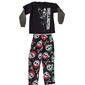 Disney The Nightmare Before Christmas Pajama Set LS Shirt Pants Boys Size S